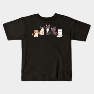 Five cute kittens - Kawaii cat Kids T-Shirt